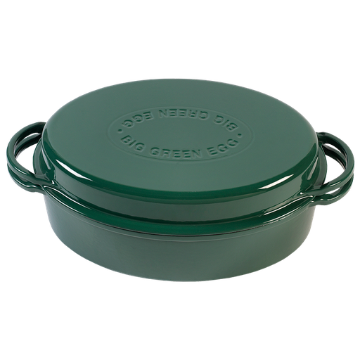 [0703 117670] Big Green Egg, GREEN DUTCH OVEN OVAL KOOKPOT 5,2 LITER GROEN