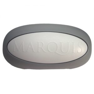 [990-6374] Marquis Spas, PILLOW MARQUIS LOGO LT GRAY 2009+